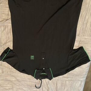 Psycho Bunny Black Polo with Green Trim